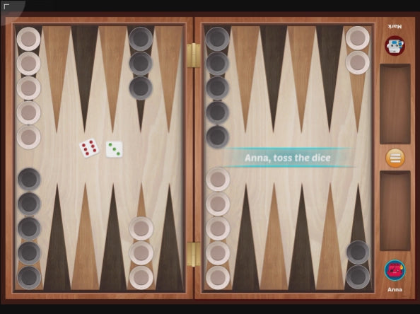Backgammon in Smart Dice Set App