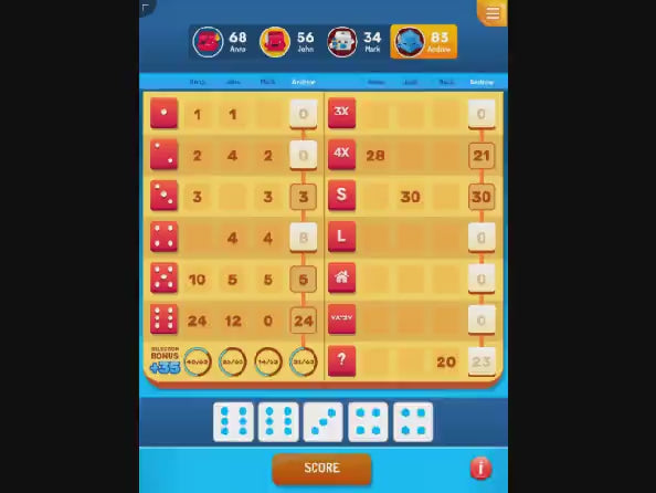 Yatzy in Smart Dice Set App
